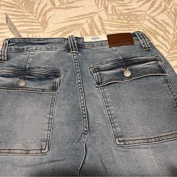 Blue Denim Cargo Jeans - Picture 3 of 6